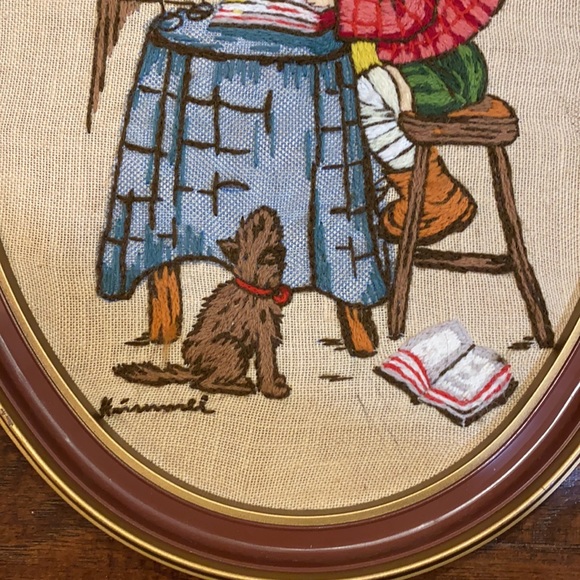 Vintage Hummel Crewel Embroidery - Picture 3 of 6